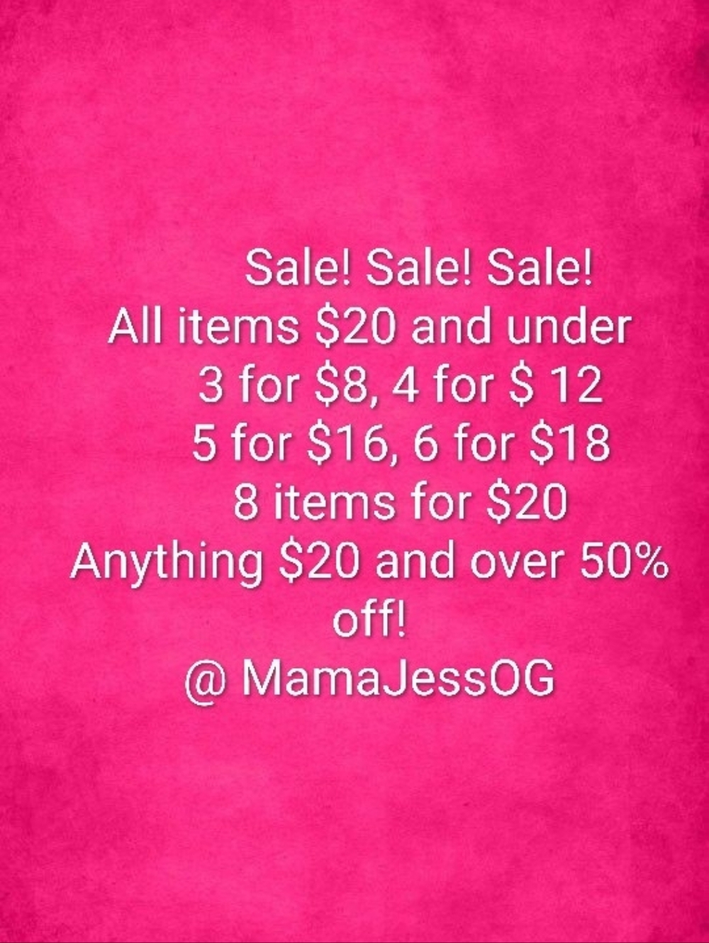 Pink Sale Graphic Poster